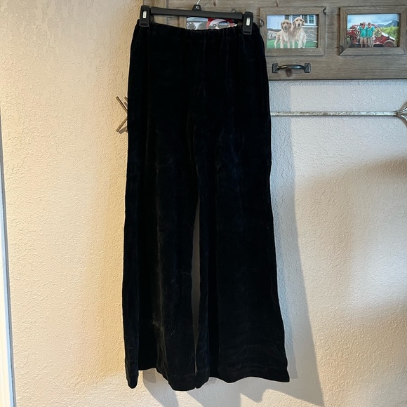 Vintage 50s • Black Flared Corduroy Pants - Picture 3 of 4